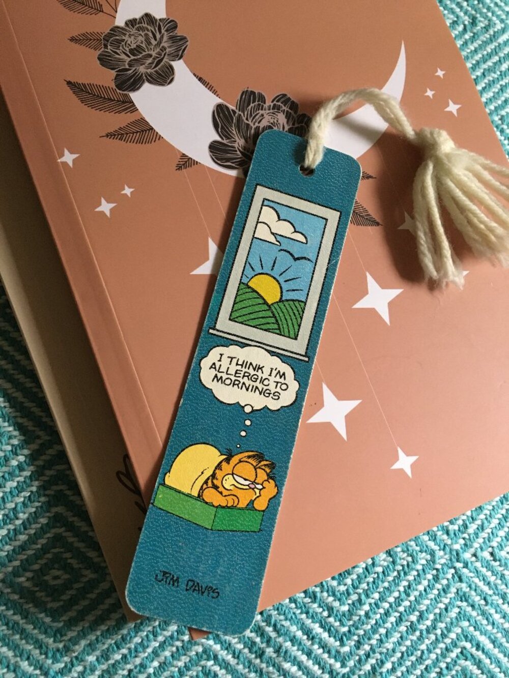 Vintage 1978 USA Made Garfield Bookmark 'Allergic to Mornings